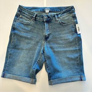 Mid Rise Denim Shorts